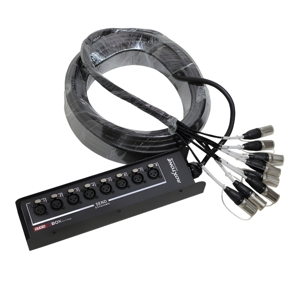 מולטי כבל ROXTONE 8 ערוצים XLR עם קופסת Floor Box